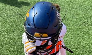 LB Tony Fields II rocks Arizona-West Virginia helmet at Senior Bowl