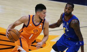 Phoenix Suns' Devin Booker out vs. Nuggets with hamstring injury