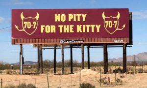 Sun Devil fans remind of ASU's 70-7 win over Wildcats with I-10 billboard