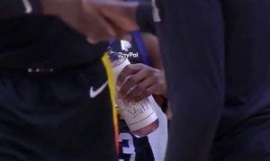 Phoenix Suns PG Chris Paul drinks from bottle labeled 'secret stuff'
