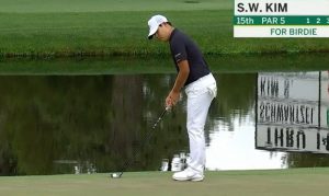 Si Woo Kim forced to putt with 3-wood after breaking putter at Masters