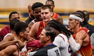 Nikola Jokic's brothers were ready to throw down during Game 4 scrum