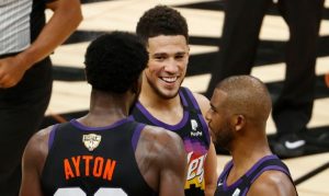 Suns' 1-2 punch of Chris Paul, Devin Booker mauls Bucks in Finals' Game 1