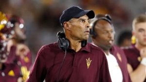Herm Edwards shrugs off David Shaw's criticism of ASU recruiting scandal