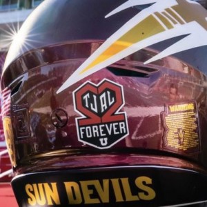 Arizona State honors fallen Utah players with heart shaped helmet decal