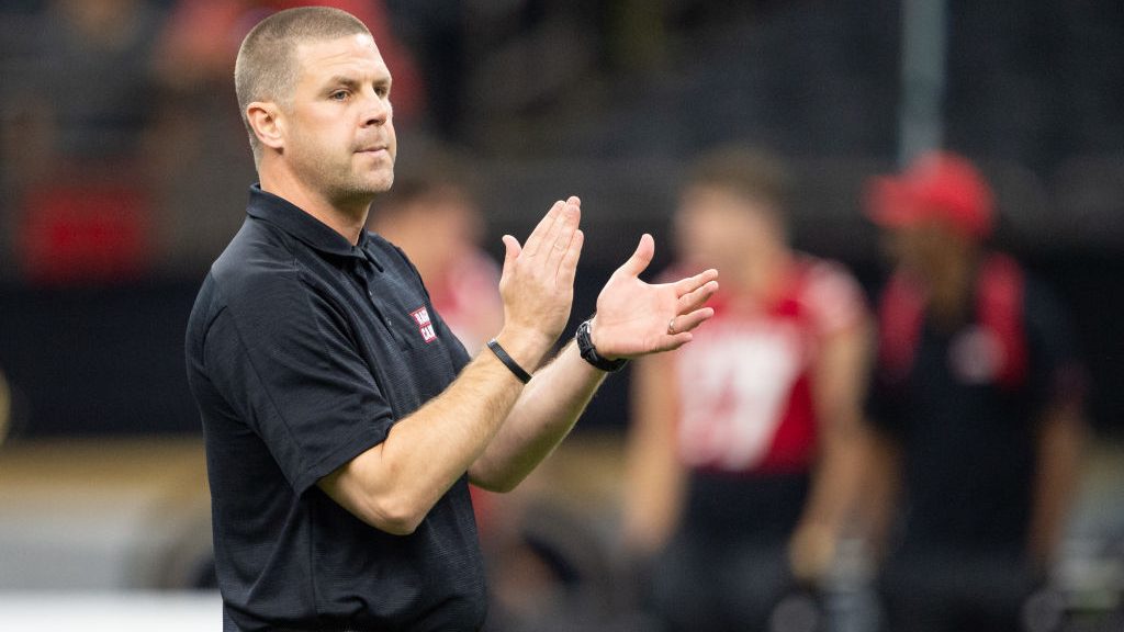 Head coach Billy Napier of the Louisiana-Lafayette Ragin Cajuns  at Mercedes Benz Superdome on Augu...