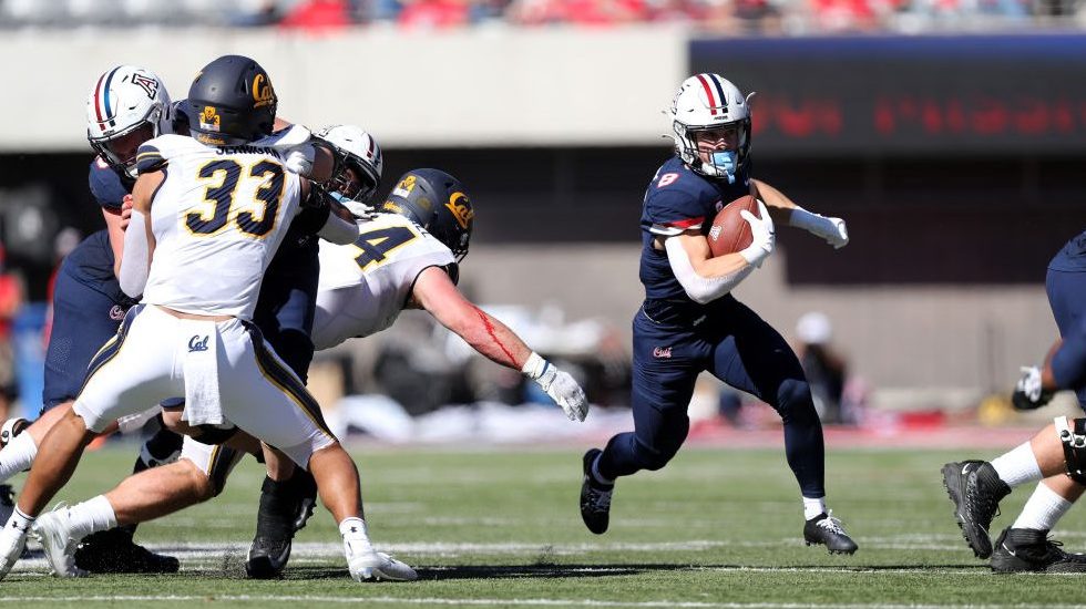 University of Arizona Wildcats running back #8 Drake Anderson during the first half of a football g...