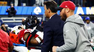 Cardinals' Budda Baker carted off field in Wild Card game vs. Rams