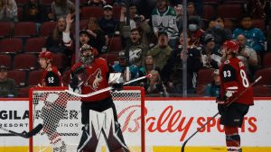Coyotes beat Sharks 5-2 to end 6-game skid; Keller injured