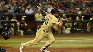 Watch: D-backs' Buddy Kennedy picks up first hit during grandpa interview