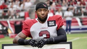 Budda Baker at Cardinals minicamp but 'working through some things'