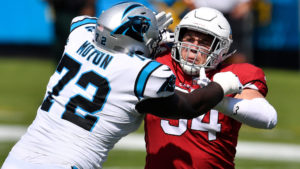 Mic'd up Cardinals DL Zach Allen breaks mic on career day vs. Panthers
