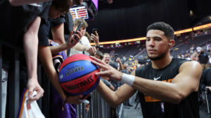 Suns' Devin Booker pulls up to season opener in '58 Chevy