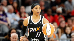 Mercury guard Shey Peddy stretchered off court after collision to head