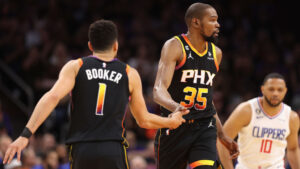Devin Booker, Kevin Durant combine for 63 points in Suns' Game 2 win over Clippers