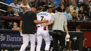 Corbin Carroll 'dodged a bullet' with shoulder injury, Lovullo says