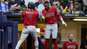 Diamondbacks' young bats and stellar defense complete Game 1 comeback vs. Brewers