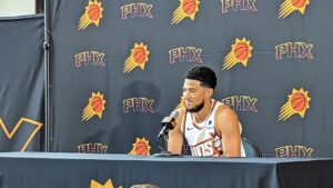 Suns' Devin Booker talks new roster, signature shoes and Kyler Murray