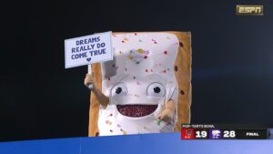 Edible Pop-Tart mascot devoured by Kansas State players and coaches after Pop-Tarts Bowl victory