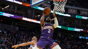 Suns wing Josh Okogie pulled from Warriors game with hip injury