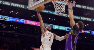 Suns' Josh Okogie posterizes Lakers' Jaxson Hayes