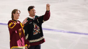 Arizona Coyotes forward Josh Doan scores twice in NHL debut