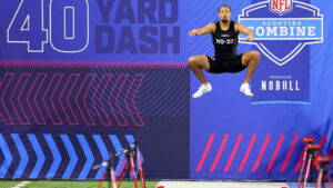 How did Rome Odunze measure at NFL Draft Combine after meeting with Cardinals?