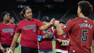 Diamondbacks celebrate Jackie Robinson Day, Alek Thomas appreciative to help youth event