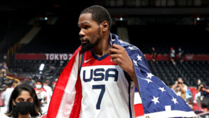 Kevin Durant sidelined with calf strain to start Team USA camp, report says