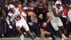 Cam Skattebo wins 3rd Big 12 weekly honor, ASU's Caleb McCullough gets his 1st