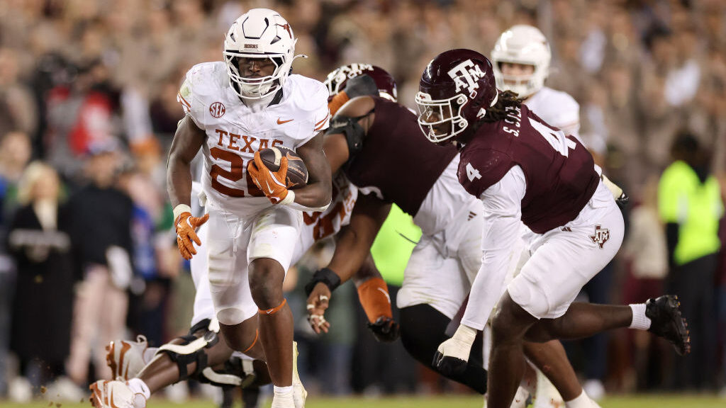 Shemar Stewart #4 of the Texas A&M Aggies is a popular pick to go to the Arizona Cardinals in N...