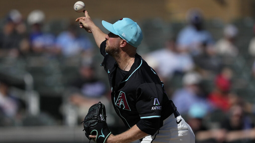 Arizona Diamondbacks pitcher Merrill Kelly...