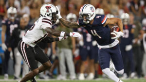Reports: Arizona's Tetairoa McMillan flashes speed during private workout