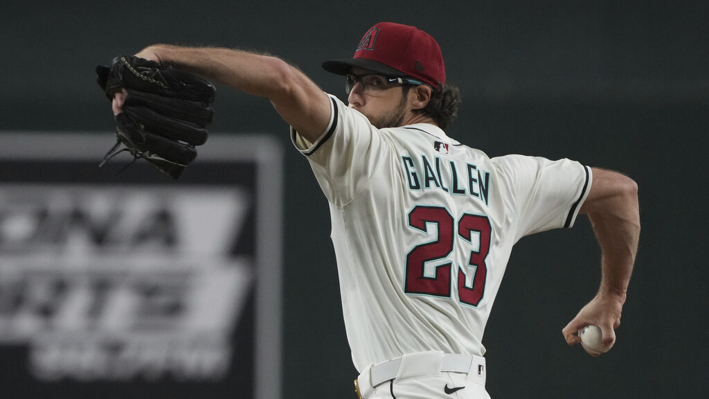 Arizona Diamondbacks pitcher Zac Gallen...