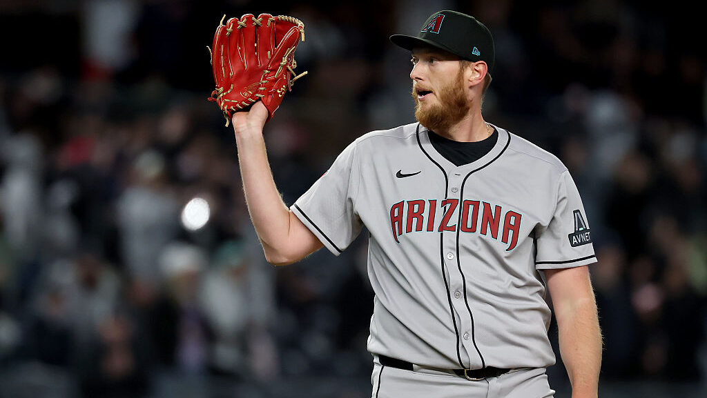 A.J. Puk #33 of the Arizona Diamondbacks...
