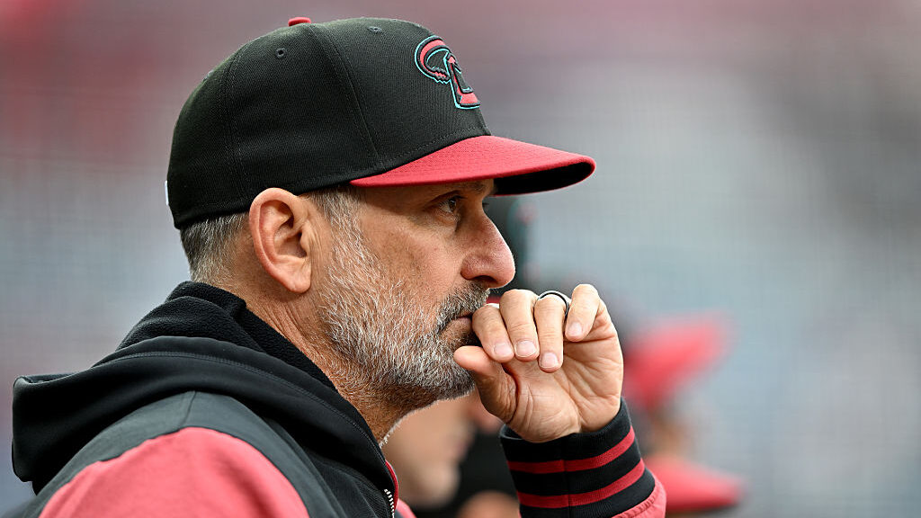 Manager Torey Lovullo #17 of the Arizona Diamondbacks...