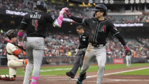 Corbin Carroll smashes 2 home runs off Justin Verlander in win vs. Giants