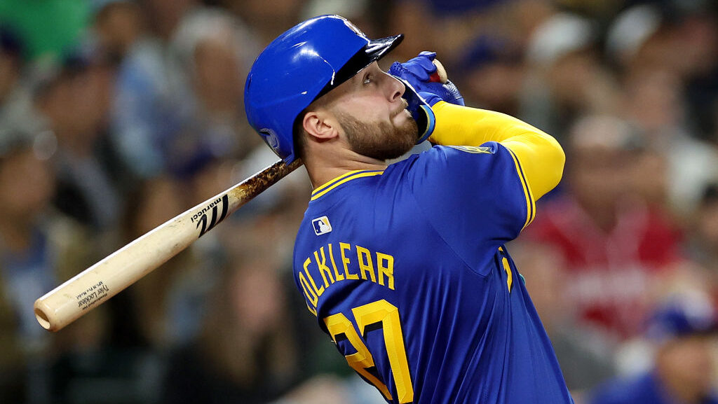 Tyler Locklear #27 of the Arizona Diamondbacks. he was the top prospects the D-backs received in th...