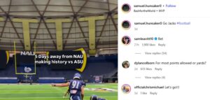 NAU's kicker calls upset over ASU, Sam Leavitt says 'bet'