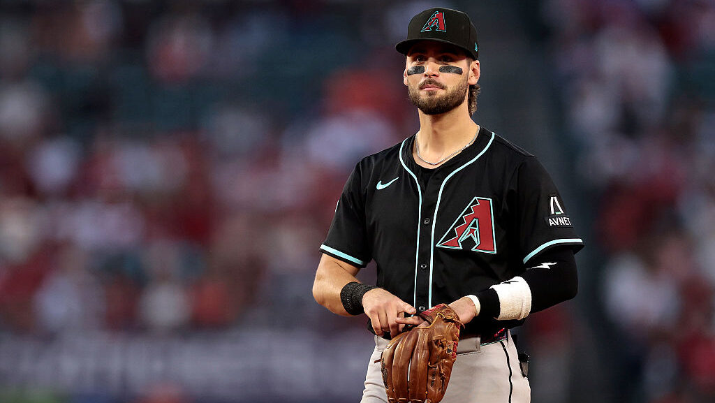 Blaze Alexander #9 of the Arizona Diamondbacks...