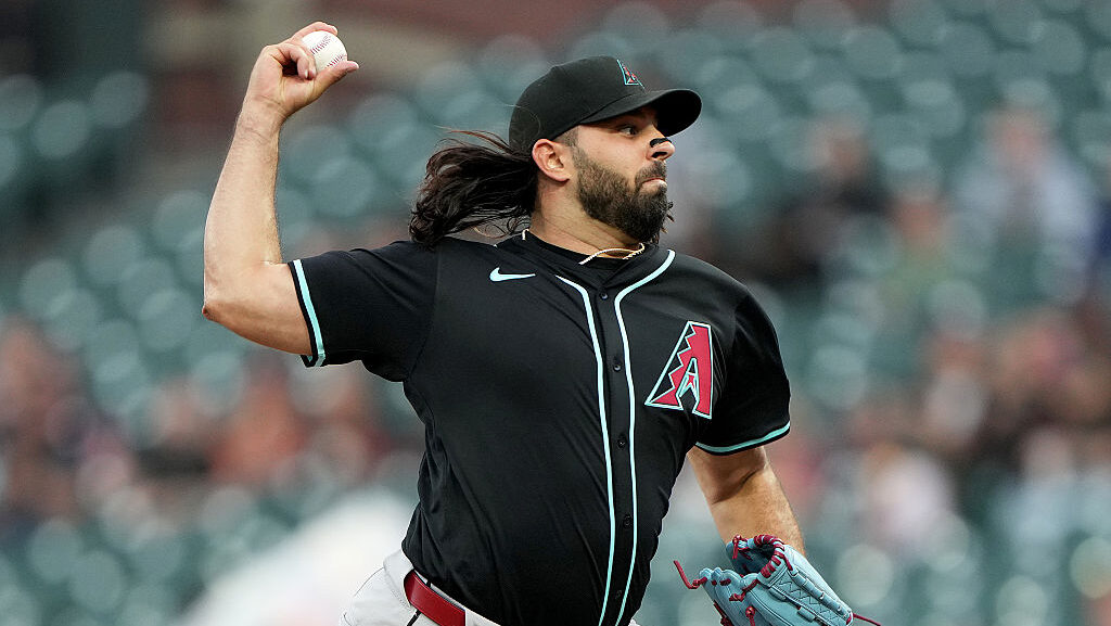 Nabil Crismatt #61 of the Arizona Diamondbacks...