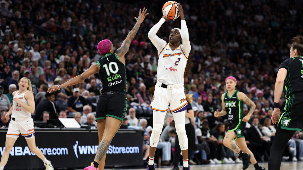 Kahleah Copper 3 OT Phoenix Mercury Minnesota Lynx WNBA semis 2025...