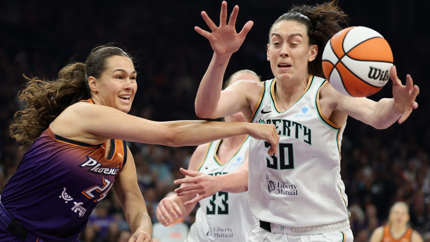 Mercury Liberty series WNBA 2025 first round playoffs...