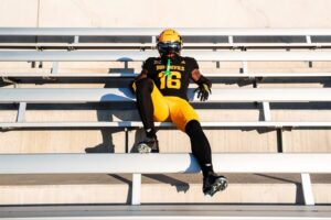 ASU football going with black-gold uniforms with pitchfork helmets vs. Houston