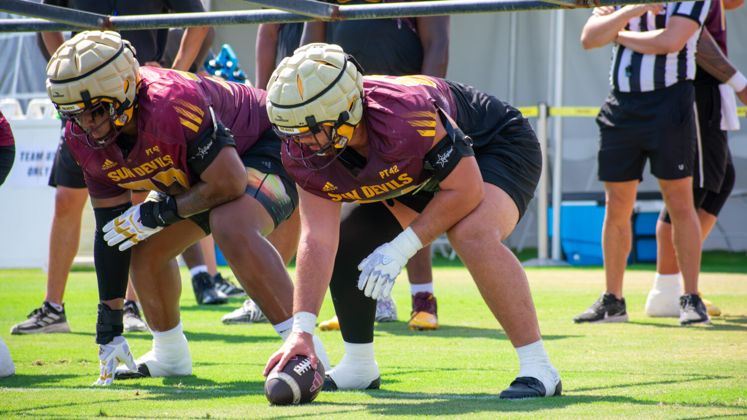 Arizona State center Wade Helton...