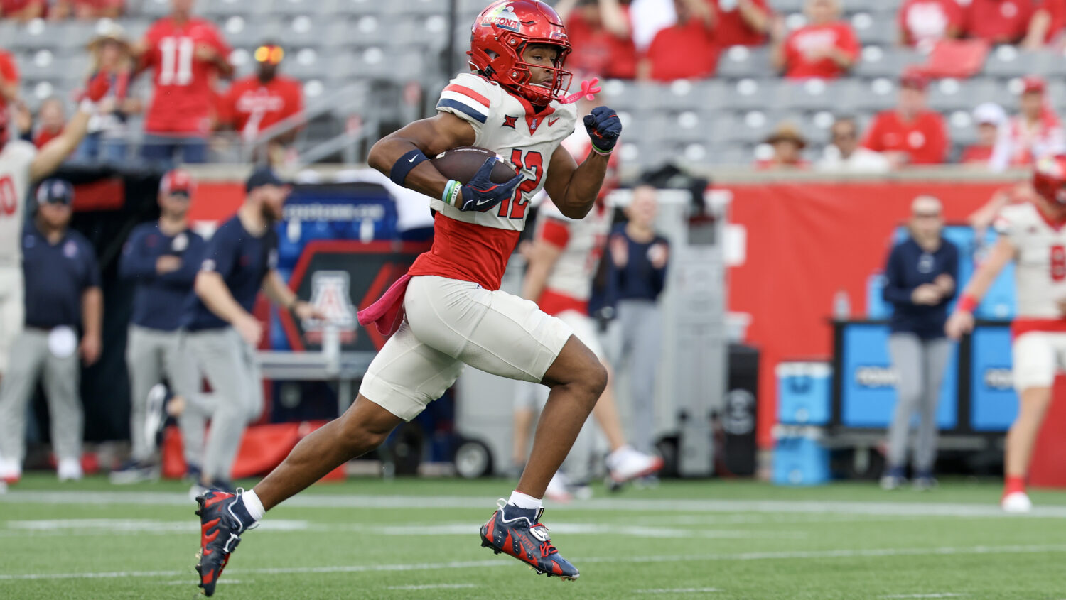 Arizona offense Houston big plays early Noah Fifita Tre Spivey...