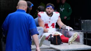 Cam Skattebo undergoes surgery after ugly ankle injury