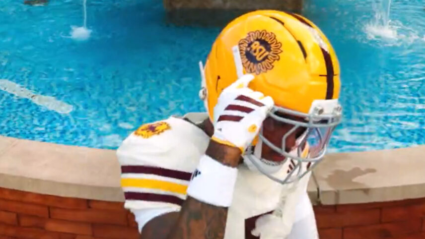 asu new football helmet Riddell Arizona State Sun Devils NCAA Revolution Speed Mini : Sports & Outdoors 13 1/2 L x 9 3/4 W x 10 1/4 H. ASU football Blackout uniform for