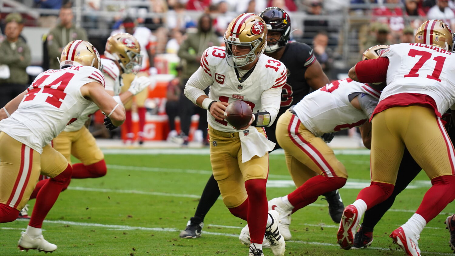 San Francisco 49ers quarterback Brock Purdy...