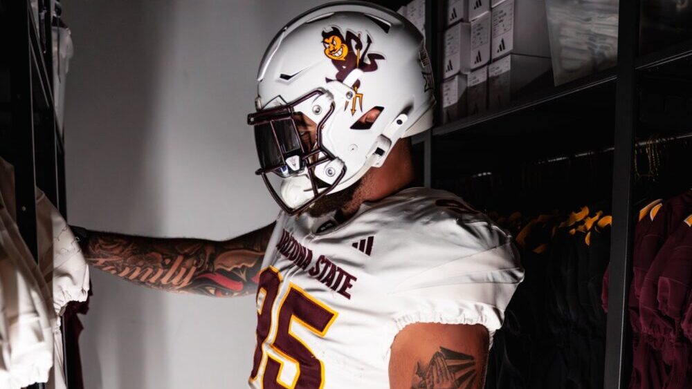 ASU unveils historic Sparky helmets for game at Colorado